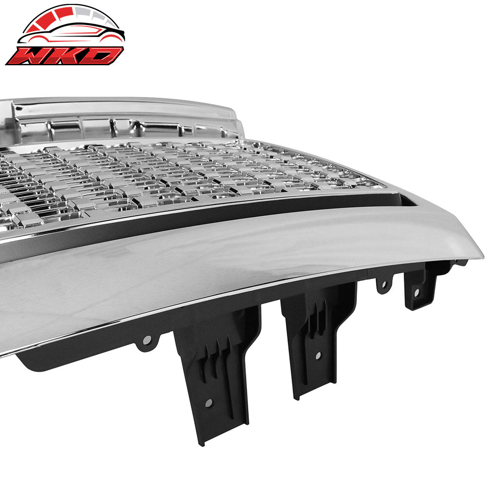 Fits 15-20 GMC Canyon Denali Style Front Bumper Hood Upper Insert Grille Chrome