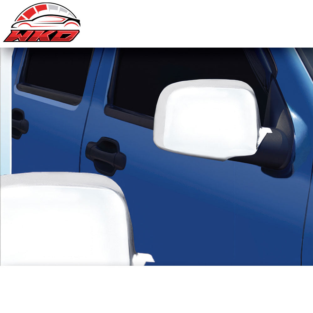 Fits 04-12 GMC Canyon 2PC Side Rearview Mirror Cover Cap Trim Replacement Chrome