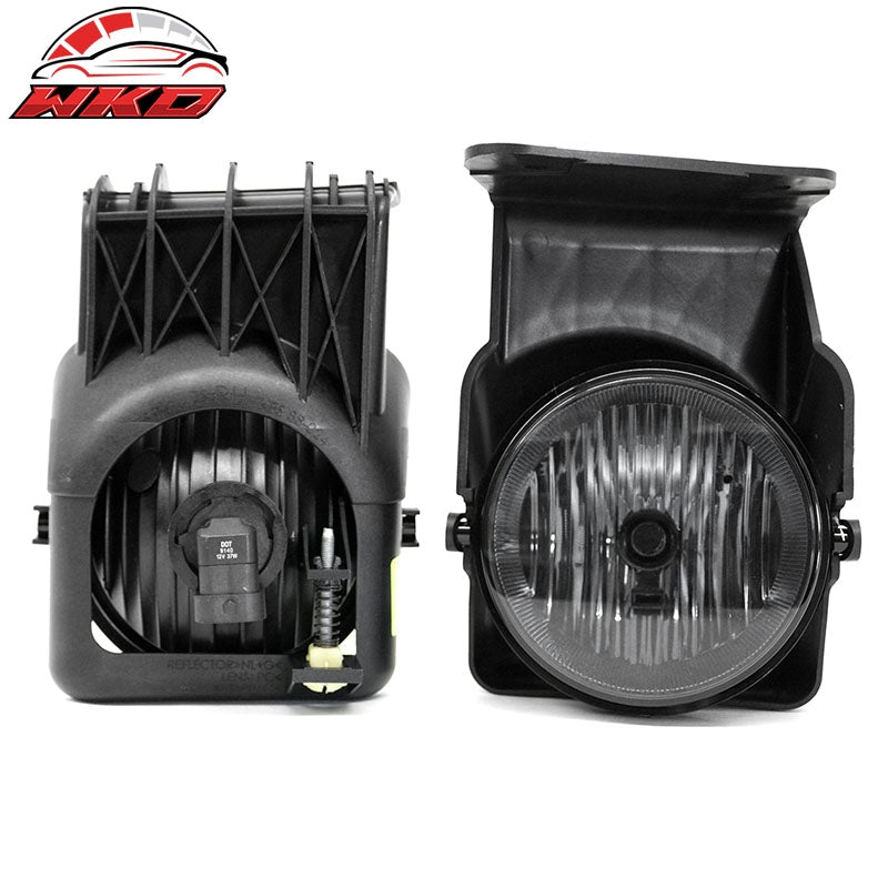 Fits 03-06 GMC Sierra & 07 Classic Front Bumper Fog Lights Lamps Smoke Lens