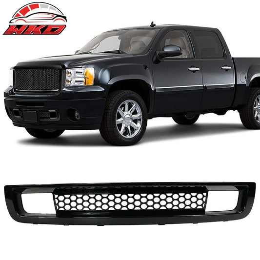 Wholesale 07-13 GMC Sierra 1500 Denali Front Bumper Lower Grille Grill Gloss Black