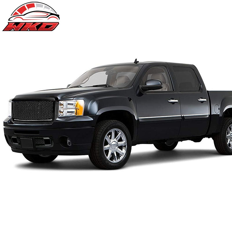 Fits 07-13 GMC Sierra 1500 Denali Front Bumper Lower Grille Grill Matte Black