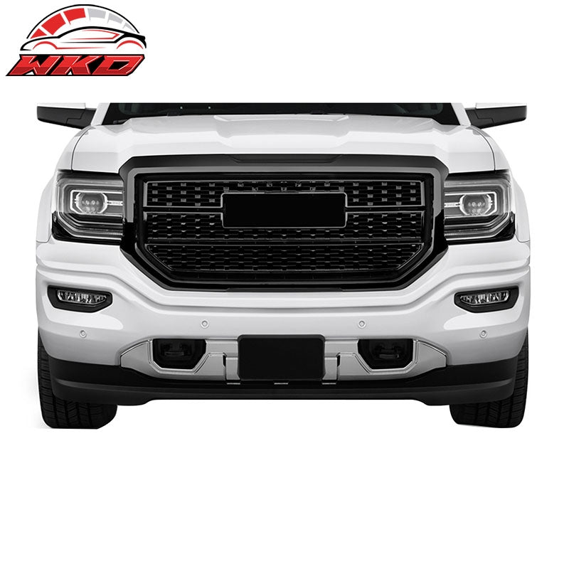 Fits 16-18 GMC Sierra 1500 Denali Style Front Grille Bumper Hood Grill Unpainted