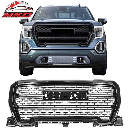 Wholesale 19-22 GMC Sierra 1500 Denali Style Upper Hood Grille Gloss Black