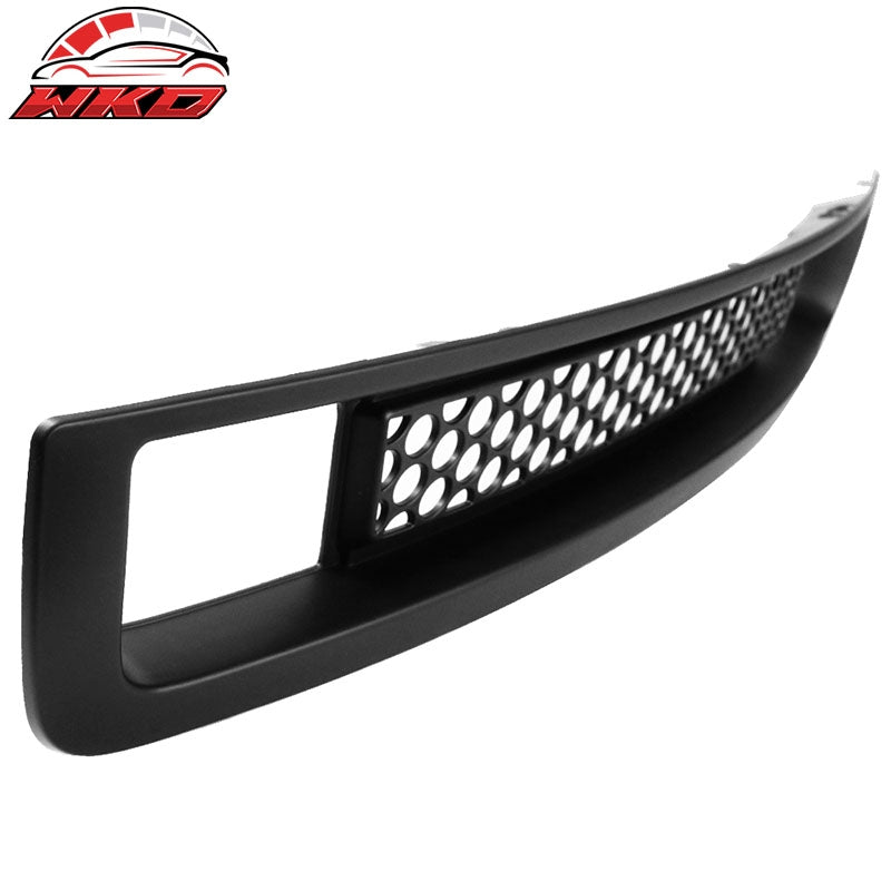 Fits 07-13 GMC Sierra 1500 Front Hood Molding + Upper + Lower Grill Matte Black