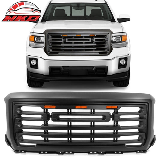 Wholesale  14-15 GMC Sierra 1500 Front Bumper Hood Grille Grill Replacement Matte Black
