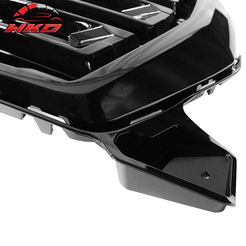Fits 19-22 GMC Sierra 1500 Front Bumper Hood Grille Gloss Black