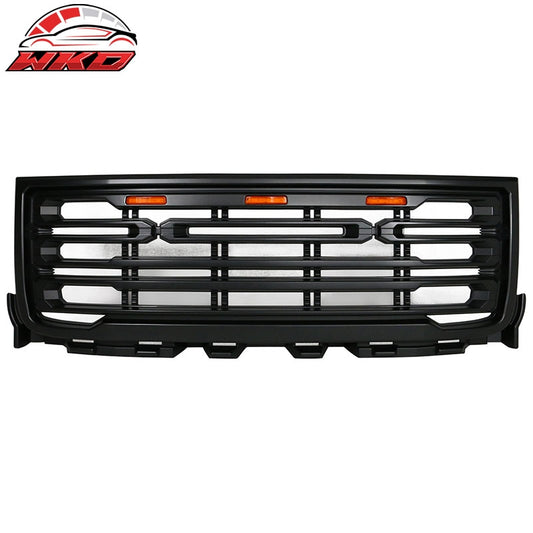 Wholesale 11-14 GMC Sierra 2500 3500 Front Bumper Hood Grille Matte Black