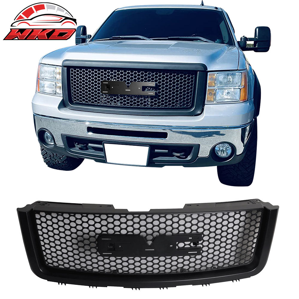 Fits 07-13 GMC Sierra 1500 2500 Light Duty Front Upper Round Hole Grille ABS