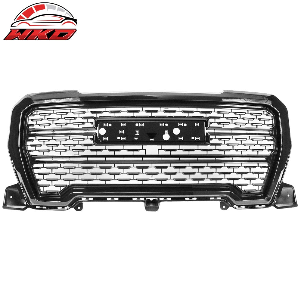 Wholesale 19-21 GMC Sierra 1500 Denali Style Front Bumper Upper Grille Gloss Black