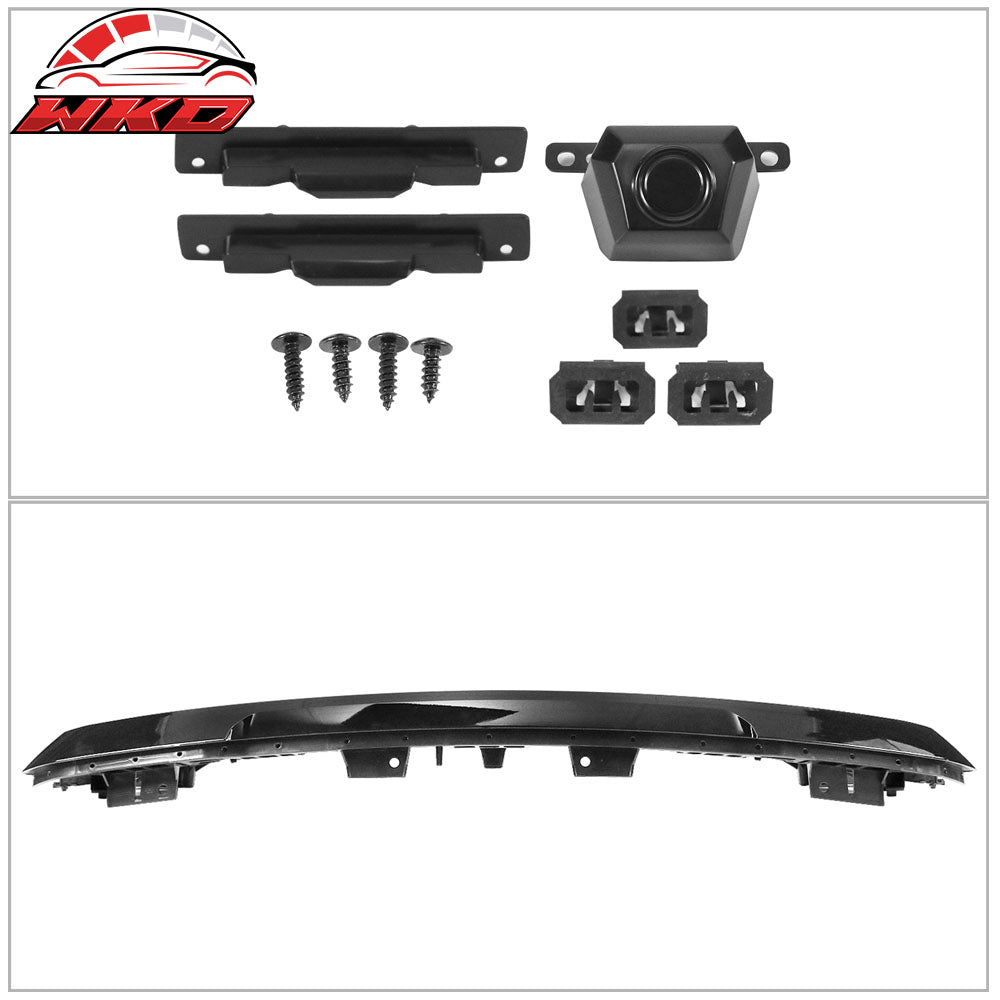 Fits 19-21 GMC Sierra 1500 Denali Style Front Bumper Upper Grille Gloss Black