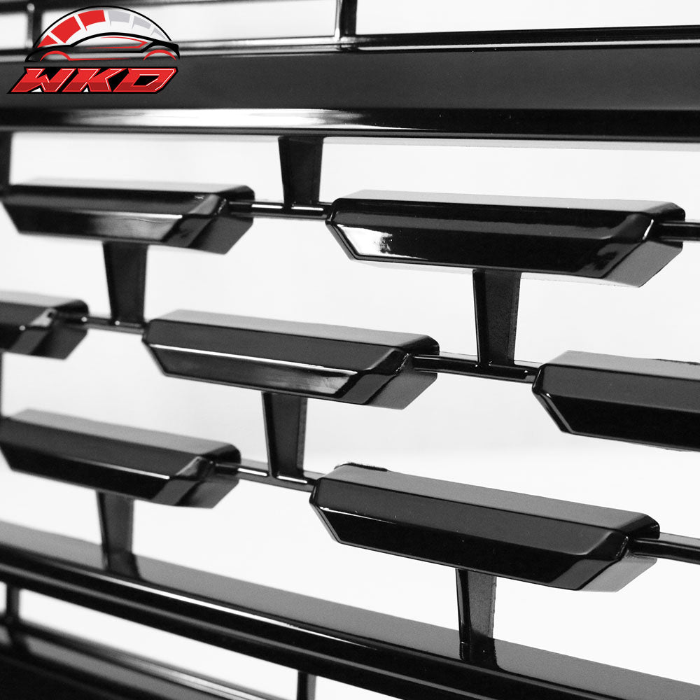 Fits 19-21 GMC Sierra 1500 Denali Style Front Bumper Upper Grille Gloss Black