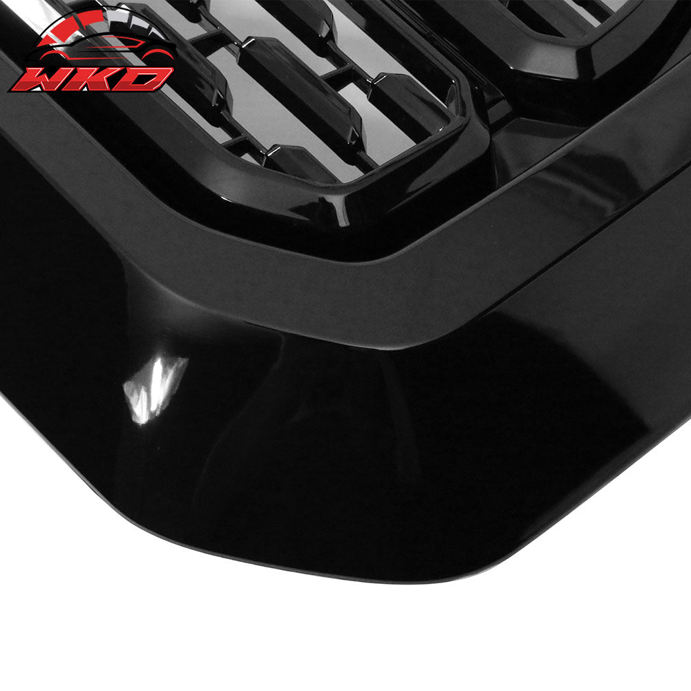 Fits 19-21 GMC Sierra 1500 Denali Style Front Bumper Upper Grille Gloss Black