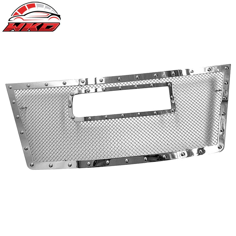 Fits 10-15 GMC Terrain Chrome Mesh Style Front Upper Grille Trim Stainless Steel