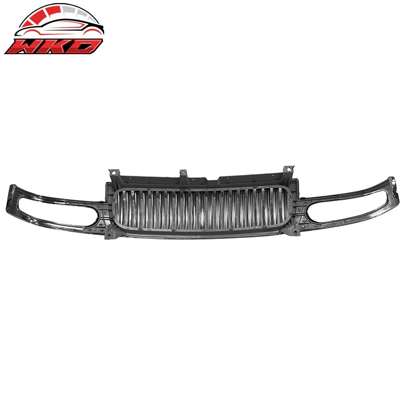 Fits 00-06 GMC Yukon Front Bumper Upper Grille Chrome ABS Grill - Vertical Style