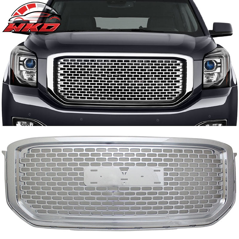 Wholesale 15-20 GMC Yukon XL Mesh Denali Style Front Bumper Grille Grill ABS Chrome