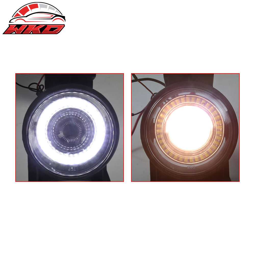 Fits 00-06 GMC Yukon Denali Halo Projector Lower Fog Lights Clear