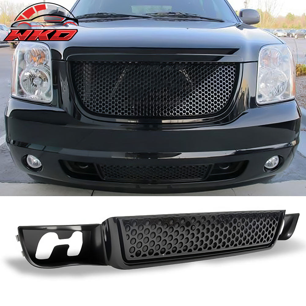 Fits 07-14 GMC Yukon/XL/Denali Front Lower Bumper Mesh Grille Cover Guard ABS