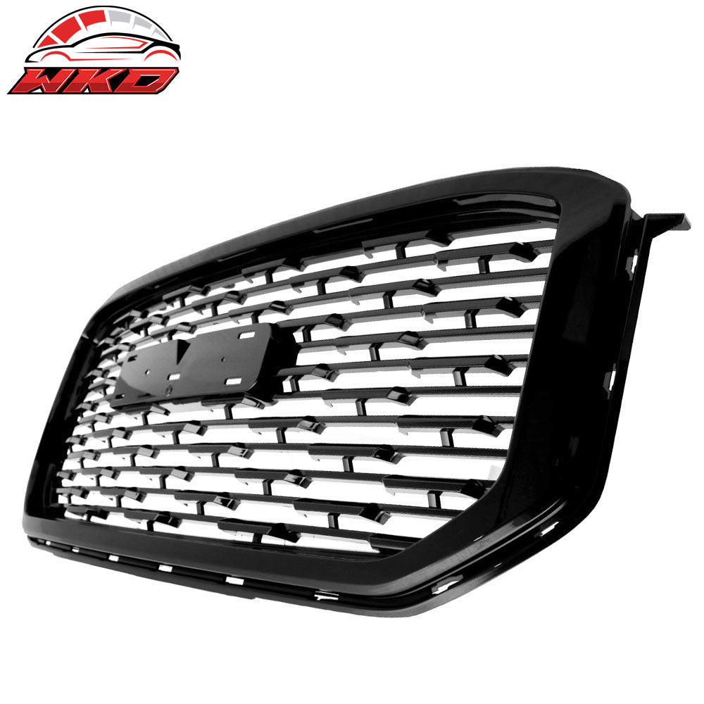 Fits 15-20 GMC Yukon Denali Style Front Bumper Upper Mesh Grille Unpainted ABS