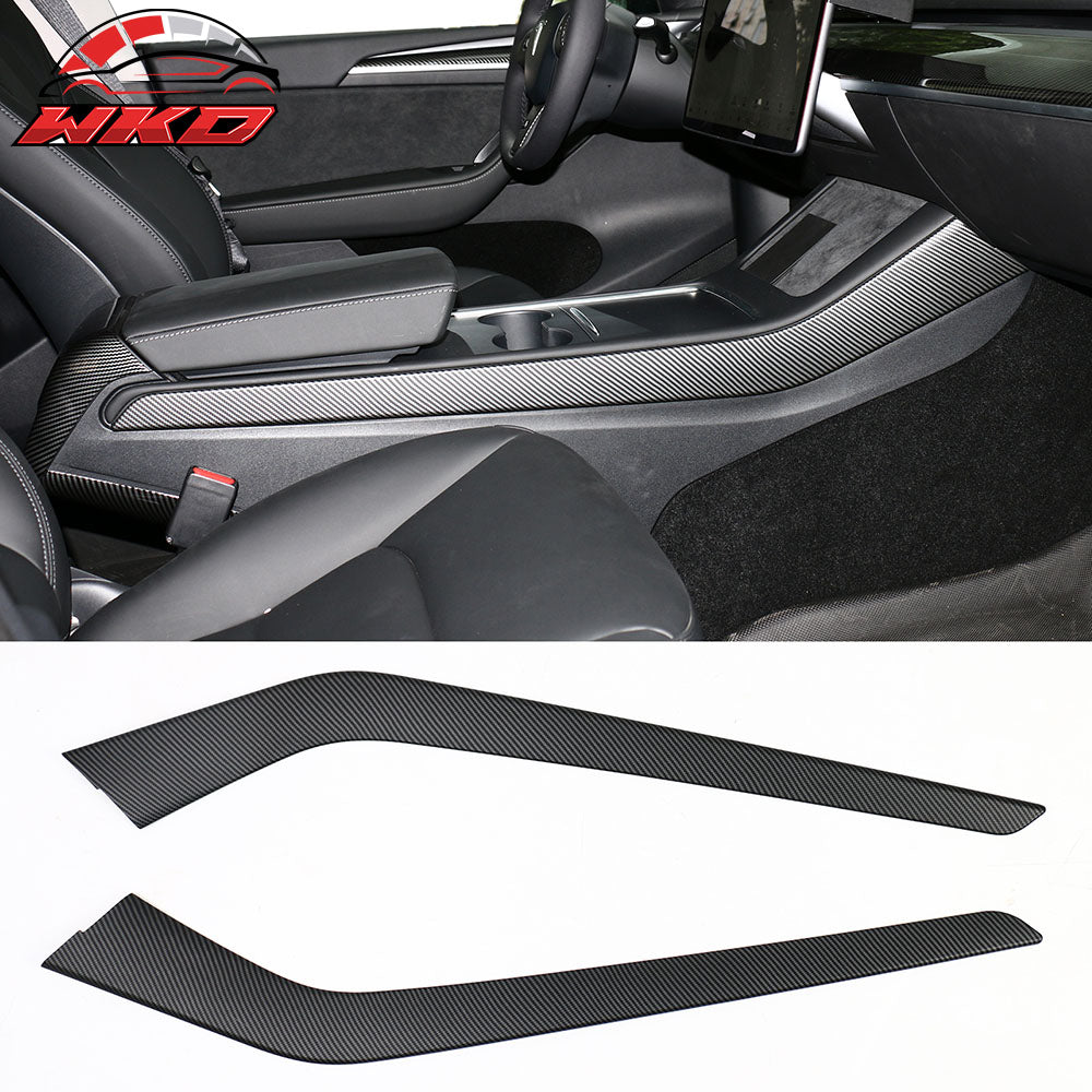 Wholesale 21-23 Tesla Model 3 Y Control Gear Shift Panel Trim Matte Carbon Fiber Print