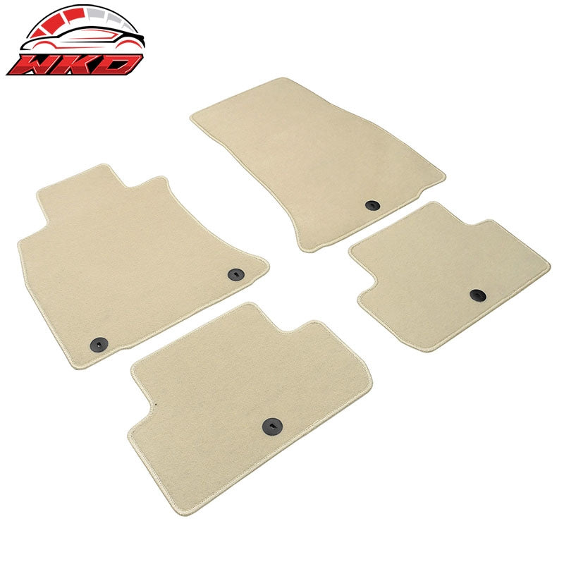 Fits 19-26 Genesis G70 Beige Floor Mats Front Back Row Carpets Nylon 4PC Set