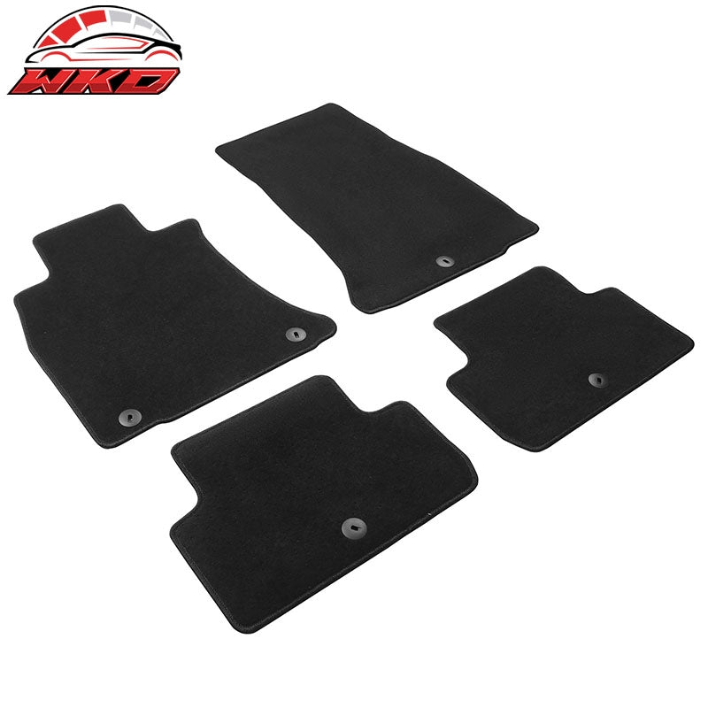 Fits 19-26 Genesis G70 Black Floor Mats Front Back Row Carpets Nylon 4PC Set