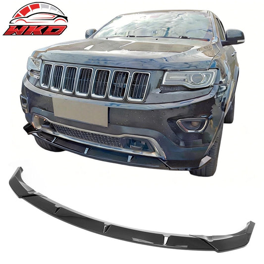 Wholesale 14-16 Grand Cherokee Base IKON PP Front Bumper Lip Chin Spoiler Gloss Black - Wikond Auto