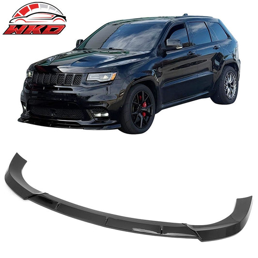 Wholesale 17-21 Grand Cherokee SRT IKON PP Front Bumper Lip Chin Spoiler Gloss Black - Wikond Auto