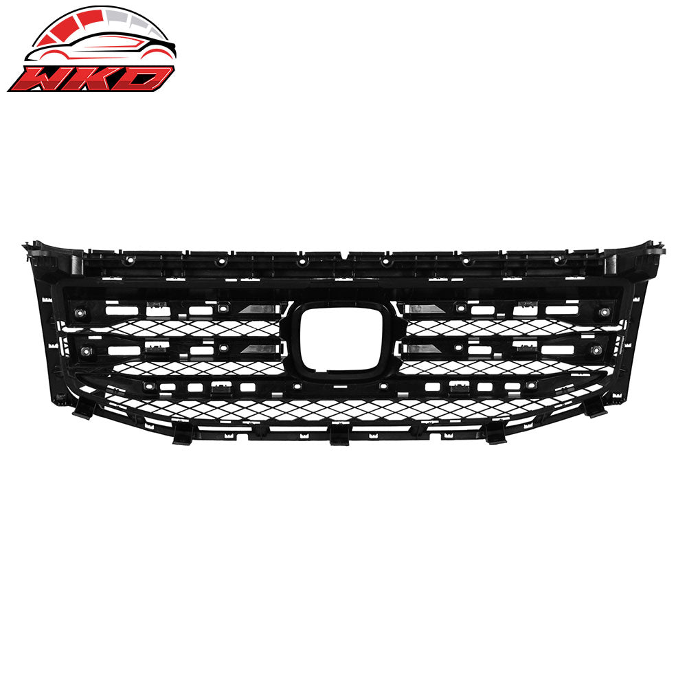 Fits 12-15 Honda Pilot OE Style Front Bumper Upper Grille Cover Grill Black ABS