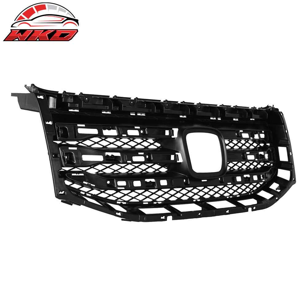 Fits 12-15 Honda Pilot OE Style Front Bumper Upper Grille Cover Grill Black ABS