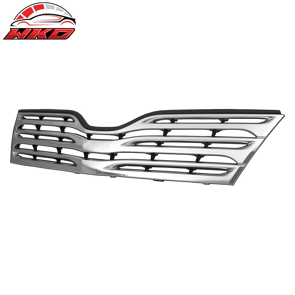 Fits 09-12 Toyota Venza Chrome OE Style Front Bumper Upper Grille Cover - ABS