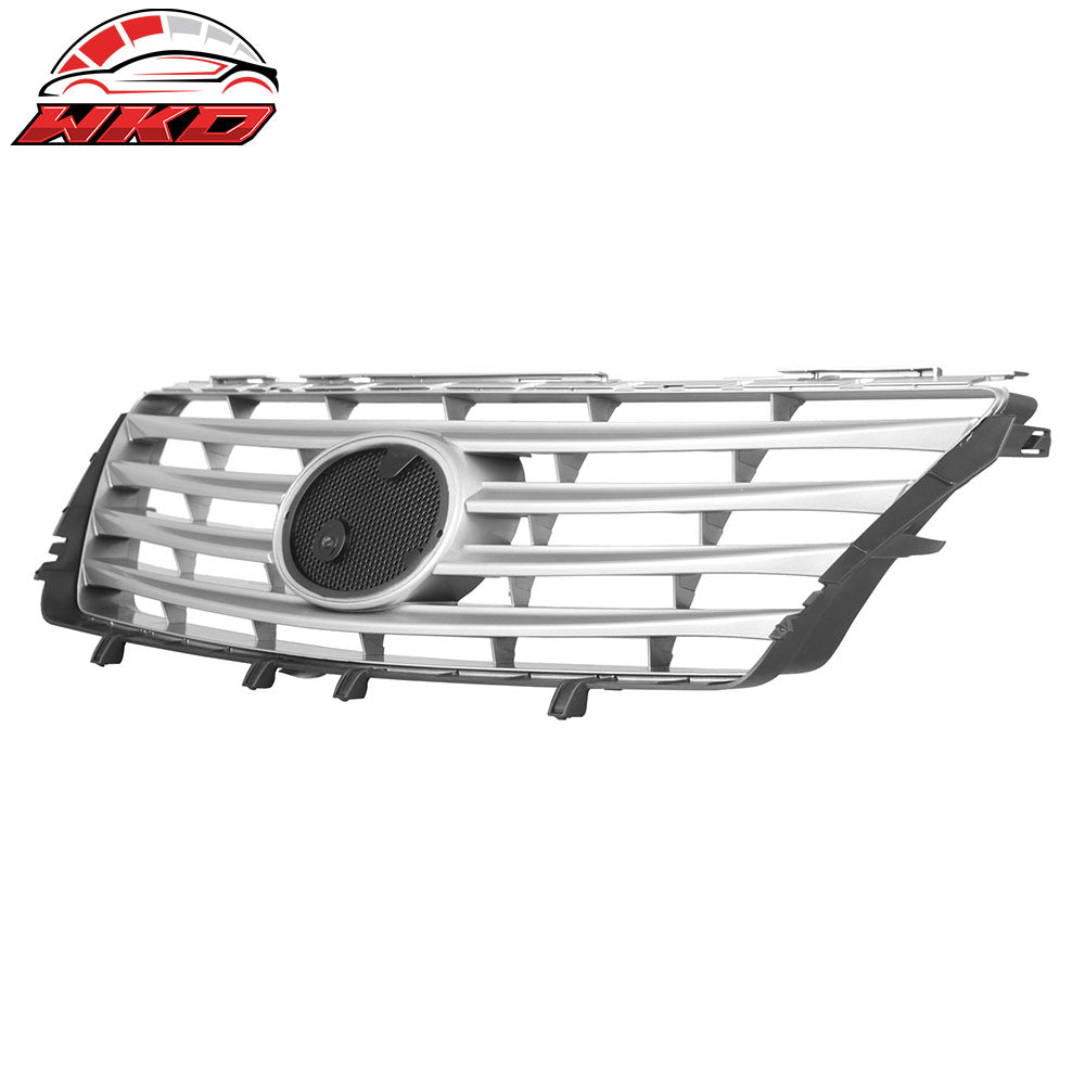 Fits 10-12 Lexus ES350 OE Style Front Bumper Upper Grille Cover Grill Silver ABS