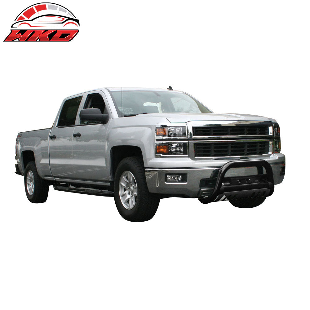 Fits 07-14 Silverado Sierra 2500 3500HD Bull Bar Front Bumper Push Grille Guard