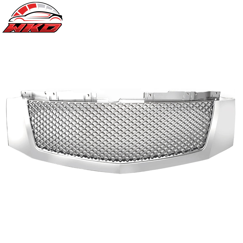 2007-14 Cadillac Escalade Mesh Style Front Bumper Grille Guard Chrome ABS | Wholesale
