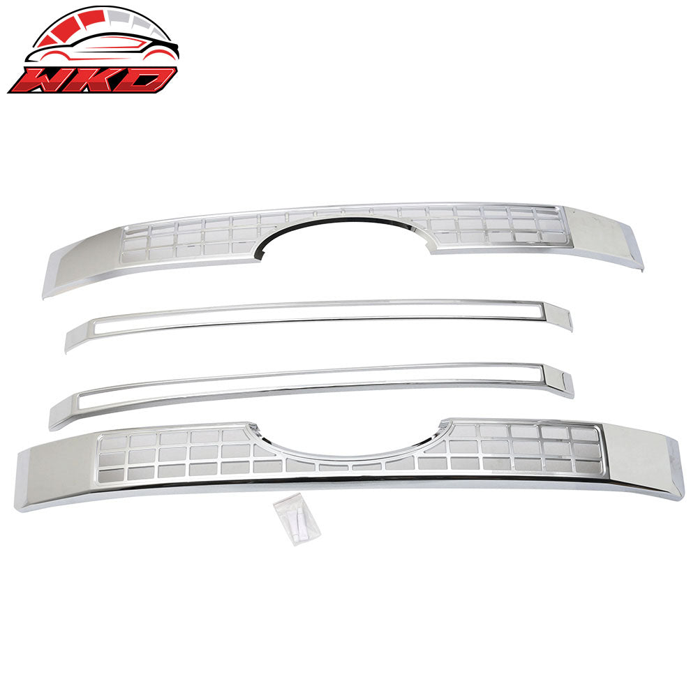 Fits 17-19 Ford F250 F350 F450 F550 Superduty Platinum Style Grille 4PC - Chrome