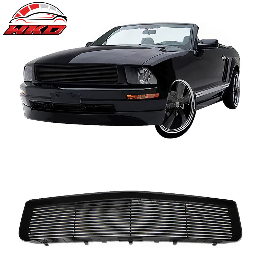 Fits 2005-2009 Ford Mustang V6 LX Front Bumper Mesh Grille Grill Trim Black 1PC