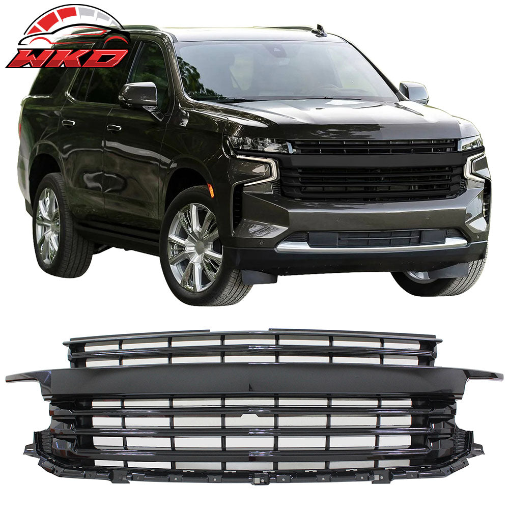 Fits 21-23 Chevrolet Tahoe Suburban Front Bumper Grille Body Kit Gloss Black