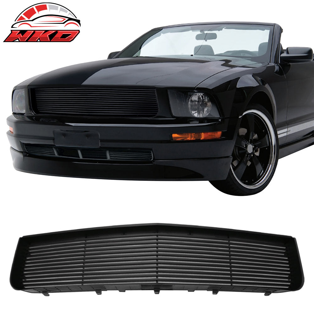 2005-09 Ford Mustang V6 Billet Style Black ABS Front Insert Upper Mesh Grille | Wholesale