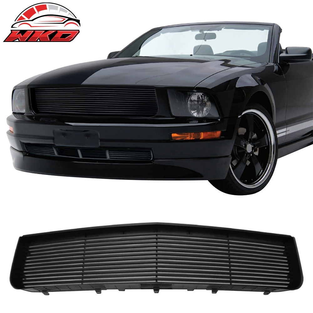 2005-09 Ford Mustang V6 Billet Style Black ABS Front Insert Upper Mesh Grille | Wholesale