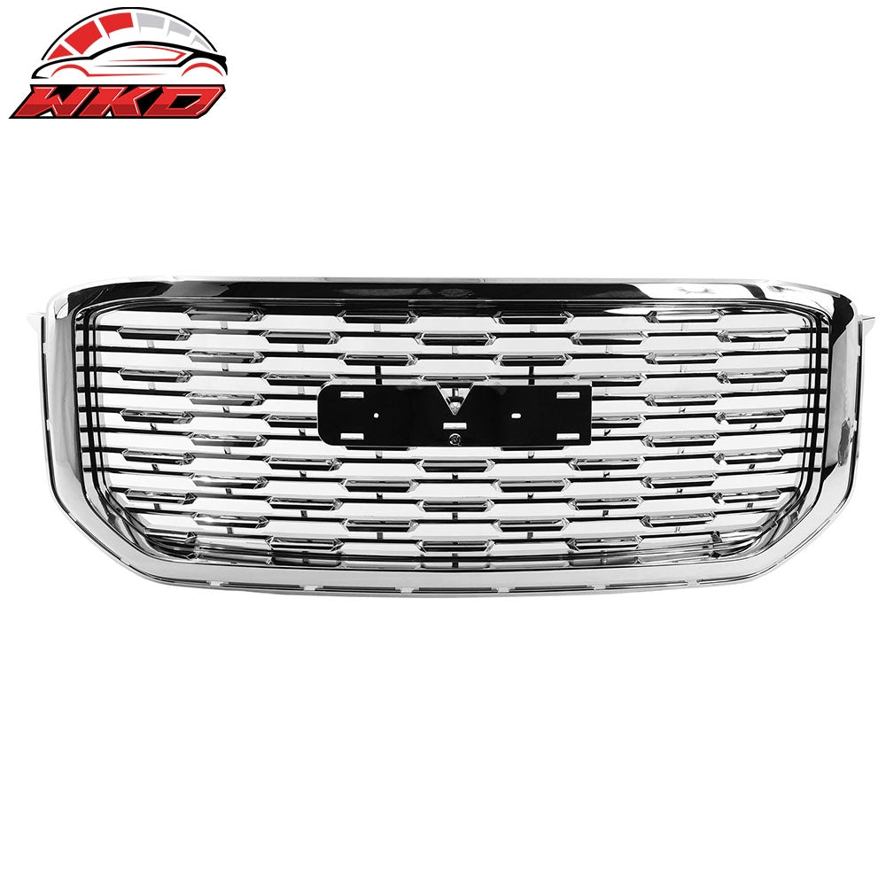 2015-20 GMC Yukon Denali Style Front Bumper Upper Mesh Grille Chrome ABS | Wholesale