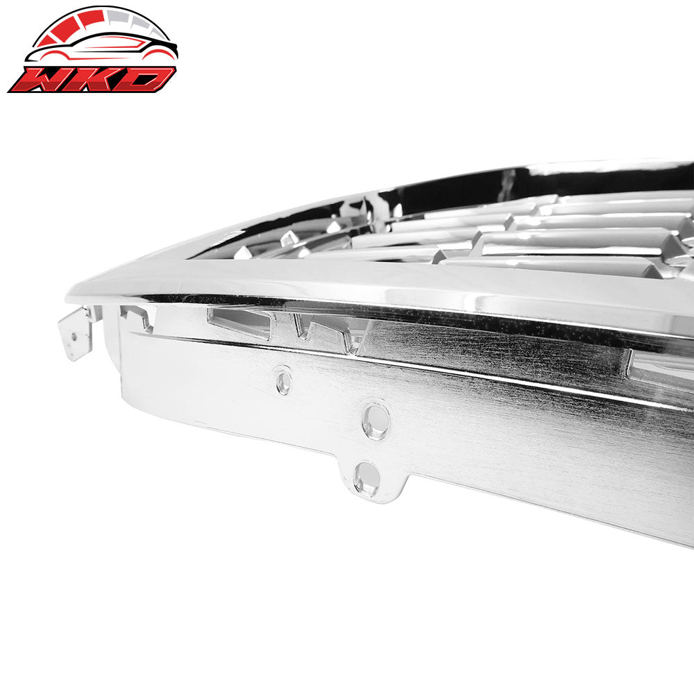 Fits 15-20 GMC Yukon Denali Style Front Bumper Upper Mesh Grille Chrome ABS