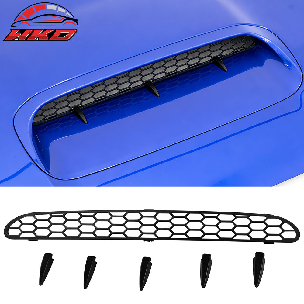 Fits 15-21 Subaru WRX & WRX STI 4th Front Hood Air Vent Mesh Grille PP Unpainted