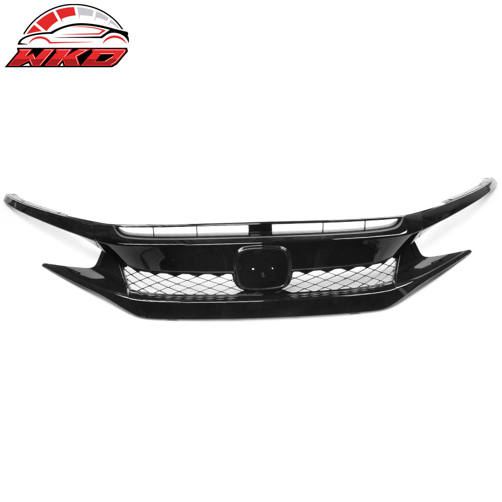2019-21 Honda Civic T-R Style Gloss Black Front Grille W/ 2PC Eyebrows | Wholesale