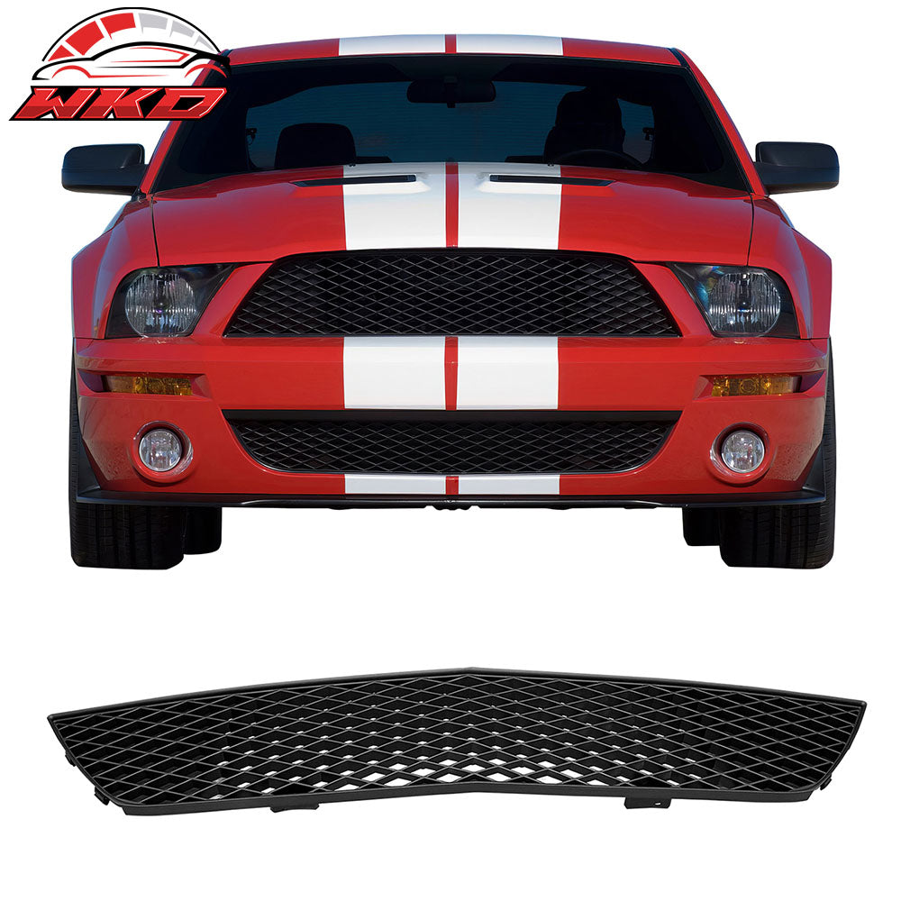 For 07-09 Mustang Shelby GT500 OE Style Front Bumper Upper Lower Mesh Grille ABS