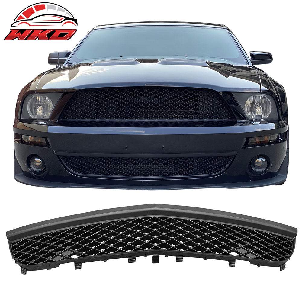 For 07-09 Mustang Shelby GT500 OE Style Front Bumper Upper Lower Mesh Grille ABS