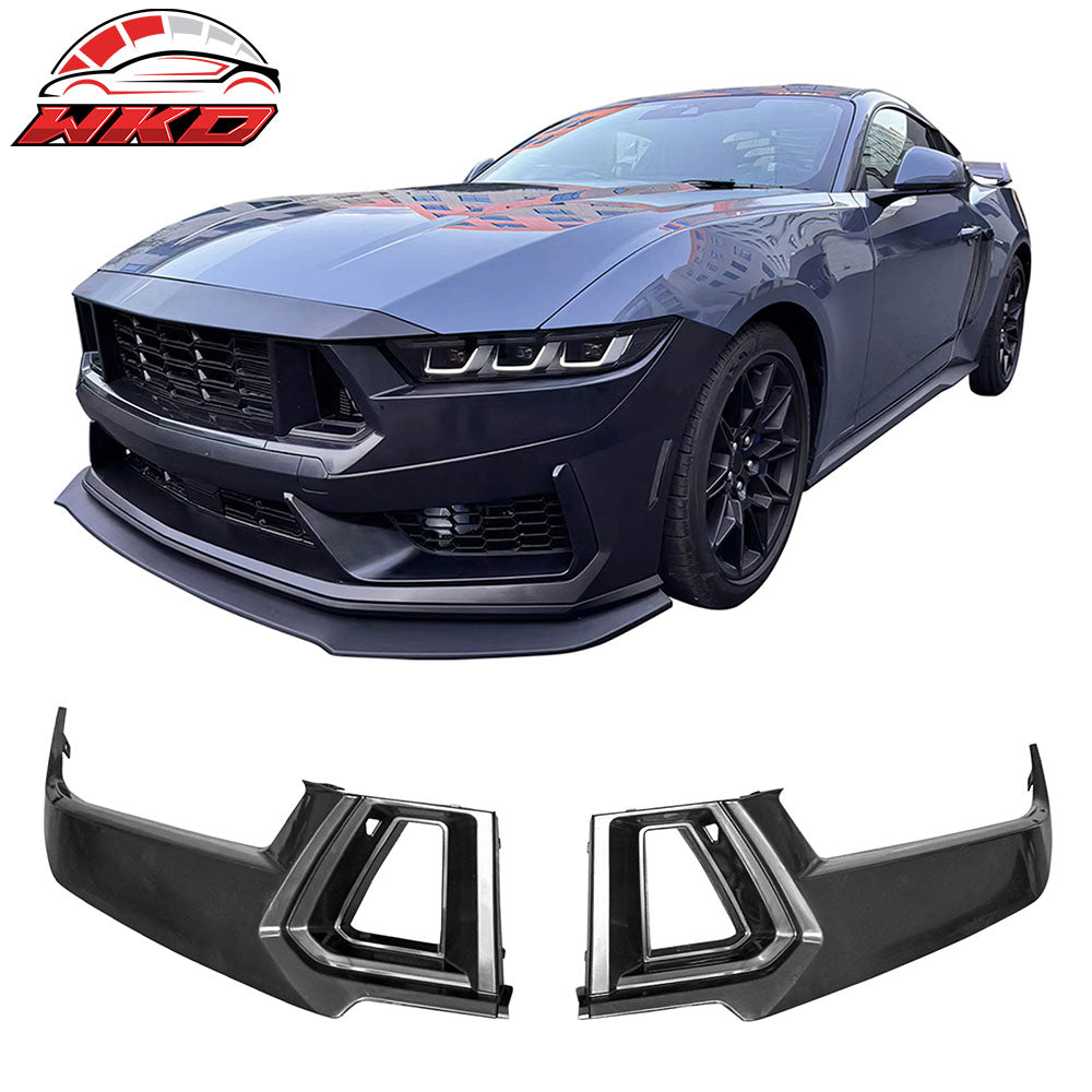 Fits 24-26 Ford Mustang Dark Horse Front Bumper Upper Lower Insert Grille Covers