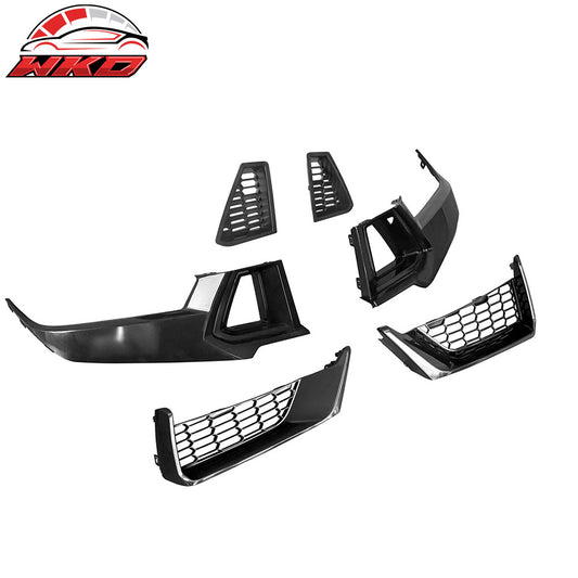 2024-26 Ford Mustang Dark Horse Front Bumper Insert Cover W/ Mesh Grilles ABS | Wholesale