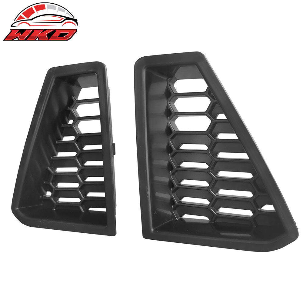 Fits 24-26 Ford Mustang Dark Horse Front Bumper Insert Cover W/ Mesh Grilles ABS