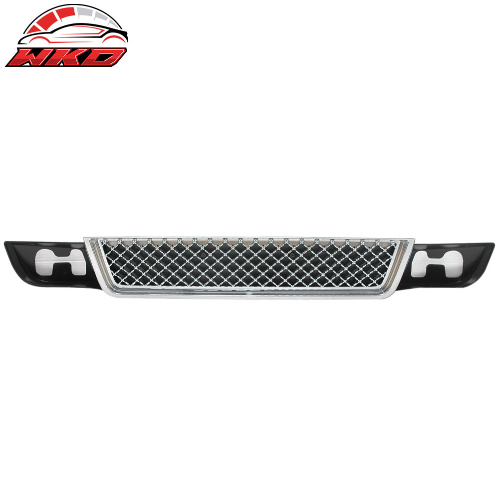 Fits 07-14 GMC Yukon/XL 1500 Front Bumper Hood Mesh Grille Grill Round Hole