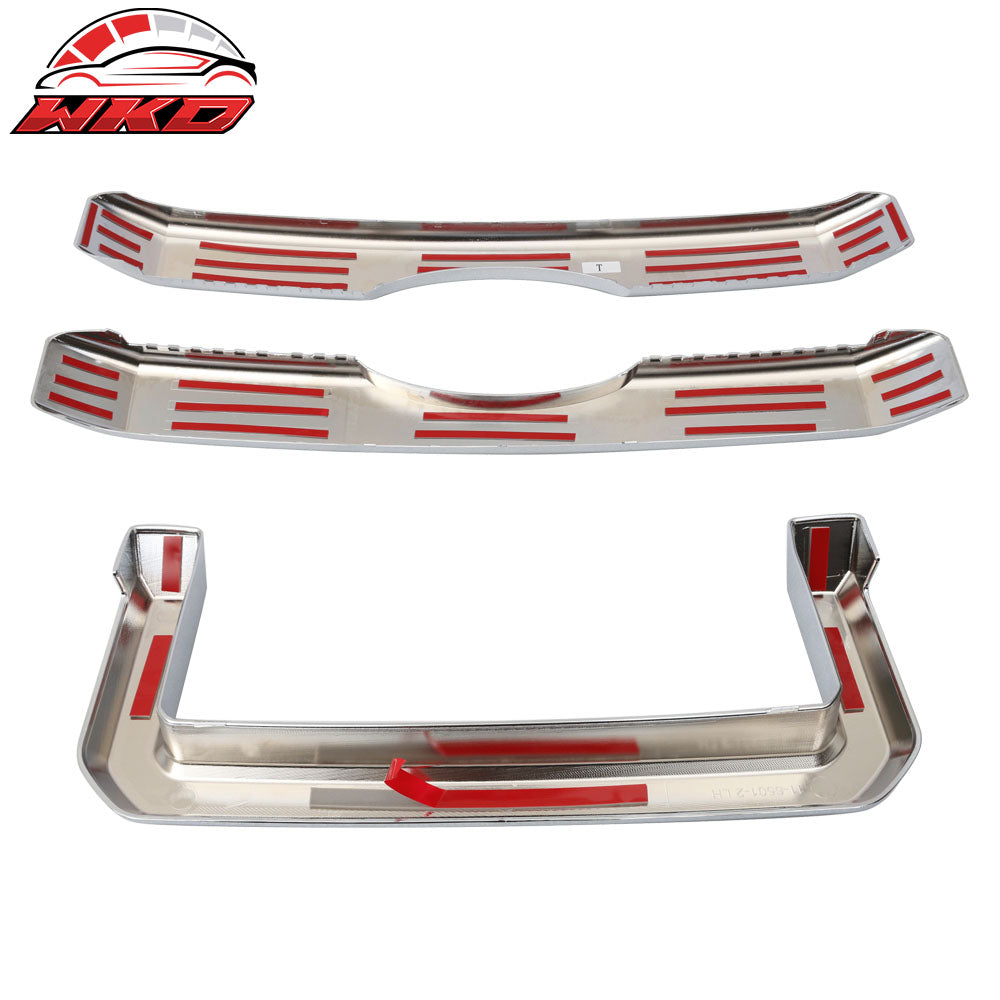 Fits 11-16 Ford F250 F350 F450 F550 Super Duty Grille Overlay Cover Chrome 4PC