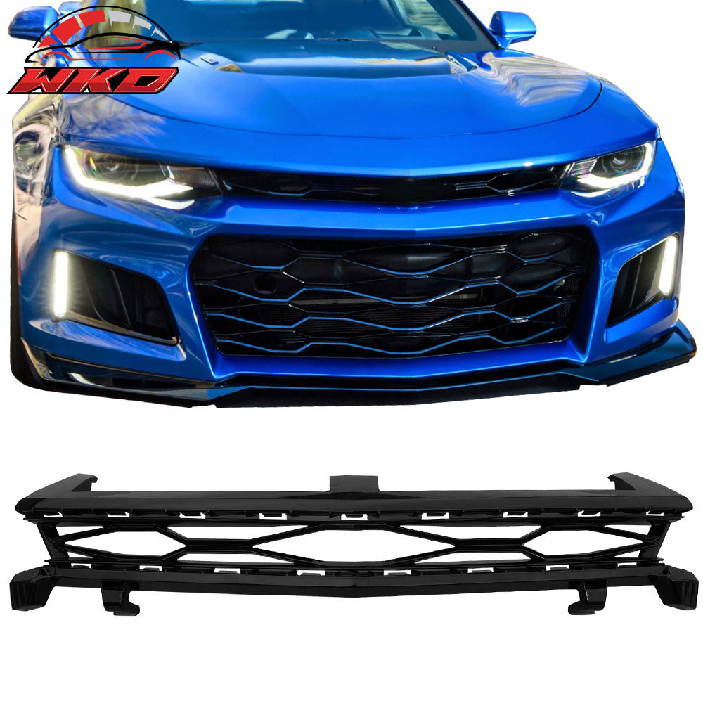 Fits 16-24 Chevy Camaro 2Dr ZL1 Style Unpainted Black Upper Grille - ABS